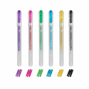LEGAMI - Set di 6 Mini Penne Gel Glitterate