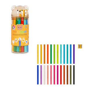 LEGAMI - Set di 24 Matite Colorate con Temperino - Teddy Friends